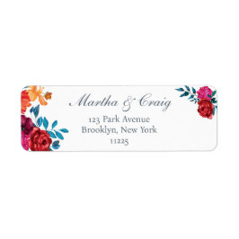 Modernes elegantes Floral-Rücksendesiegel