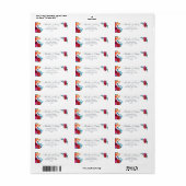 Modernes elegantes Floral-Rücksendesiegel (Vorne)