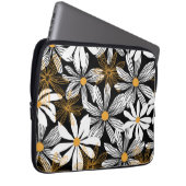 Modernes, elegantes, florales Abstraktes Muster Laptopschutzhülle (Vorne Rechts)