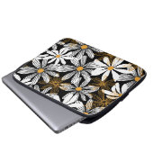 Modernes, elegantes, florales Abstraktes Muster Laptopschutzhülle (Vorne Knopf)