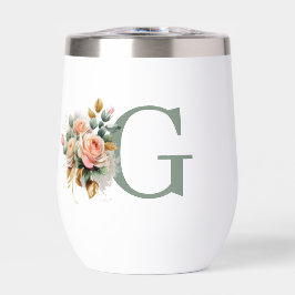 Modernes elegantes, florales Monogramm