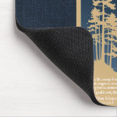 Modernes, elegantes Forest Gold Deep Blue Script Z Mousepad (Ecke)