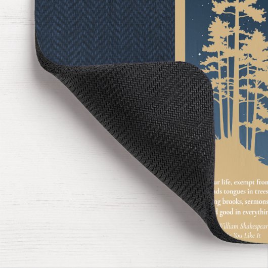 Modernes, elegantes Forest Gold Deep Blue Script Z Mousepad (Ecke)