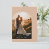 Modernes elegantes Foto Arch Danke Karte (Stehend Vorderseite)