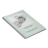 Modernes elegantes Foto Baby's First Year Journal Notizblock (Rechte Seite)