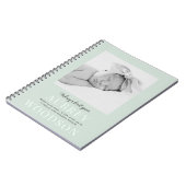 Modernes elegantes Foto Baby's First Year Journal Notizblock (Linke Seite)
