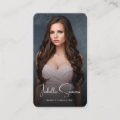Modernes elegantes Foto Beauty Makeup Beruflich Visitenkarte (Vorderseite)