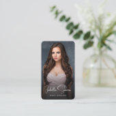 Modernes elegantes Foto Beauty Makeup Beruflich Visitenkarte (Stehend Vorderseite)