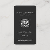 Modernes elegantes Foto Beauty Makeup Beruflich Visitenkarte (Rückseite)