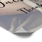 Modernes, elegantes Foto-Begrüßungszeichen Poster (Ecke)