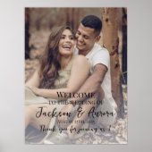 Modernes, elegantes Foto-Begrüßungszeichen Poster (Vorne)