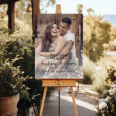 Modernes, elegantes Foto-Begrüßungszeichen Poster