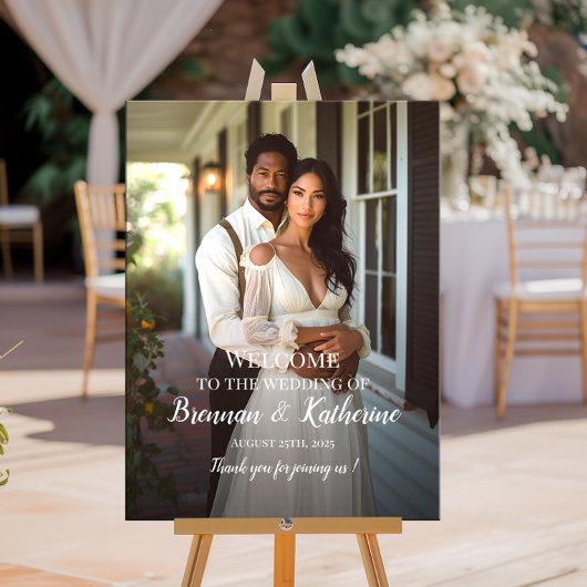 Modernes, elegantes Foto-Begrüßungszeichen Poster