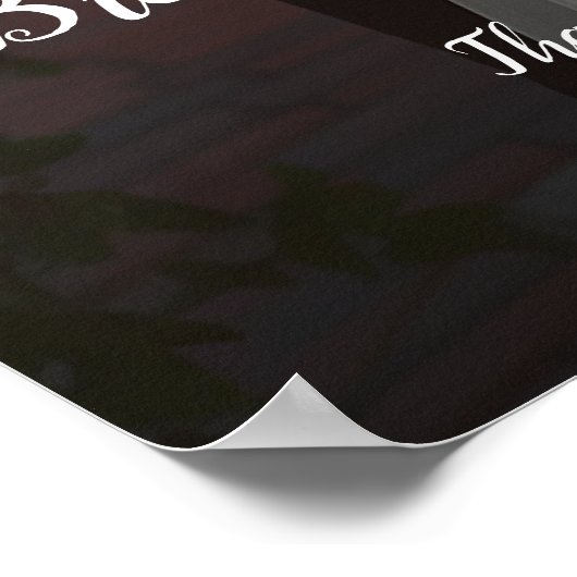 Modernes, elegantes Foto-Begrüßungszeichen Poster (Ecke)