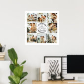 Modernes, elegantes Foto Collage Schwarz-weiß Keep Poster (Heimbüro)