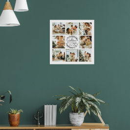 Modernes, elegantes Foto Collage Schwarz-weiß Keep Poster