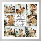 Modernes, elegantes Foto Collage Schwarz-weiß Keep Poster (Vorne)