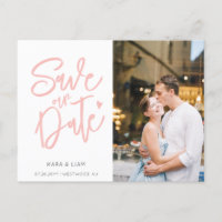 Modernes elegantes Foto der Rose Save the Date Pos