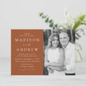 Modernes Elegantes Foto Einladung (Stehend Vorderseite)