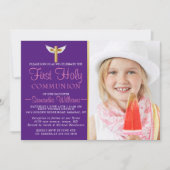 Modernes elegantes Foto Erste Kommune Einladung (Vorderseite)