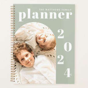 Modernes, elegantes Foto für die Familie 2024 Planer