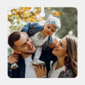 Modernes, elegantes Foto für Familien, auf zwei Se Ornament Aus Metall (Rückseite)