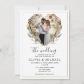 Modernes elegantes Foto für Hochzeiten Einladung (Vorderseite)