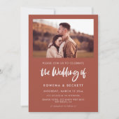 Modernes, elegantes Foto für Hochzeitsfeiern aus g Einladung (Vorderseite)