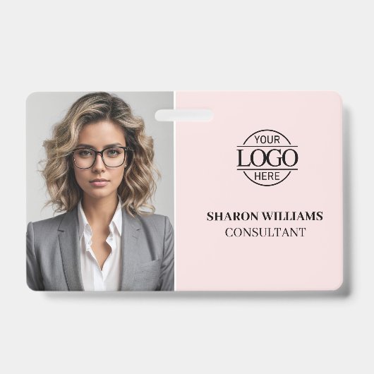 Modernes elegantes Foto für Mitarbeiter der Firma  Ausweis (Front)