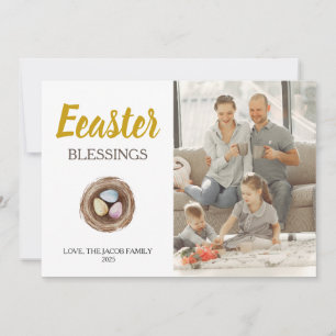 Modernes, elegantes Foto für Ostersegmente Feiertagskarte