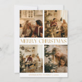 Modernes Elegantes Foto Goldenes Jahr Feiertagskarte (Vorderseite)