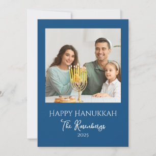 Modernes elegantes Foto Hanukkah Feiertagskarte
