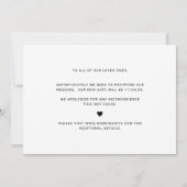 Modernes elegantes Foto Hochzeit Ankündigung (Rückseite)