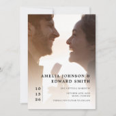 Modernes elegantes Foto Hochzeit Klasse Save the D Einladung (Vorderseite)