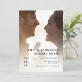 Modernes elegantes Foto Hochzeit Klasse Save the D Einladung (Stehend Vorderseite)