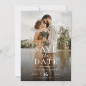 Modernes elegantes Foto Hochzeit rettet das Datum Save The Date (Vorderseite)