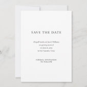 Modernes elegantes Foto Hochzeit rettet das Datum Save The Date (Rückseite)