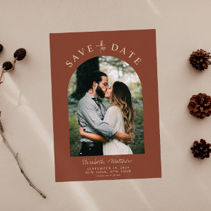 Modernes elegantes Foto Hochzeit rettet das Datum Save The Date