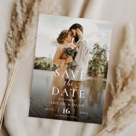 Modernes elegantes Foto Hochzeit rettet das Datum Save The Date