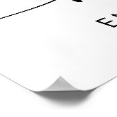 Modernes elegantes Foto Hochzeit Willkommen Poster (Ecke)