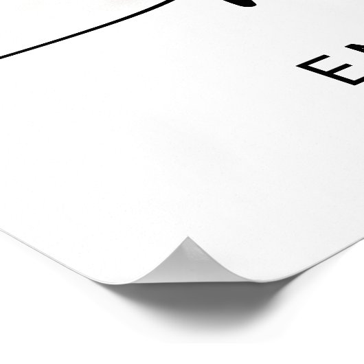 Modernes elegantes Foto Hochzeit Willkommen Poster (Ecke)