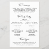 Modernes, elegantes Foto-Hochzeitsprogramm Flyer (Hinten)