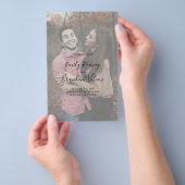 Modernes, elegantes Foto-Hochzeitsprogramm Flyer (Handgriff)