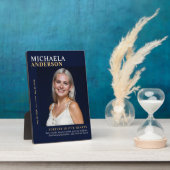 Modernes elegantes Foto Memorial Keepake Tabletop Fotoplatte (Seite)