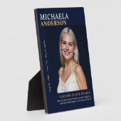 Modernes elegantes Foto Memorial Keepake Tabletop Fotoplatte (Seite)