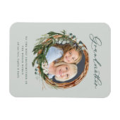 modernes elegantes Foto mit Blattwerk Magnet (Horizontal)