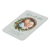 modernes elegantes Foto mit Blattwerk Magnet (Linke Seite)