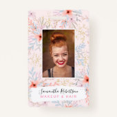 Modernes, elegantes Foto mit floralen Farben Ausweis (Vorderseite)