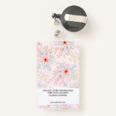 Modernes, elegantes Foto mit floralen Farben Ausweis (Rückseite mit Rechteck)