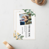 Modernes elegantes Foto mit floraler Atmosphäre Mitteilungskarte (Vorderseite/Rückseite Beispiel)